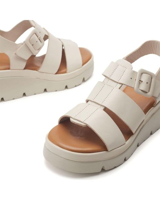 Moda In Pelle White Stathes Off Leather