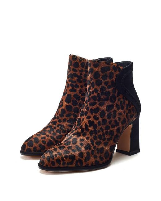 Moda In Pelle Blue Piarra Leopard Print Pony