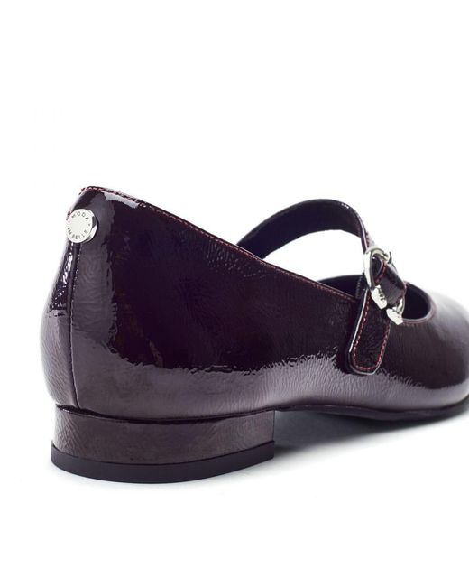 Moda In Pelle Blue Firuta Burgundy Patent Leather