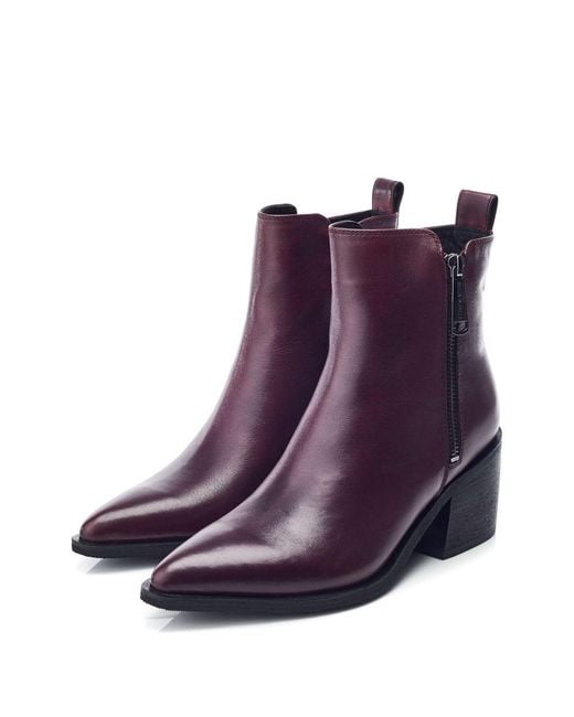 Moda In Pelle Purple Perth Burgundy Leather