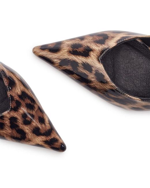 Moda In Pelle Brown Gallia Leopard Patent