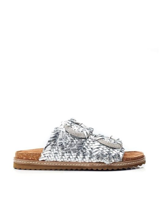 Moda In Pelle White Olisia Leather