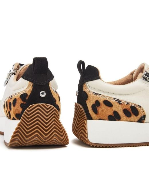 Moda In Pelle White Delphinea Leopard Leather