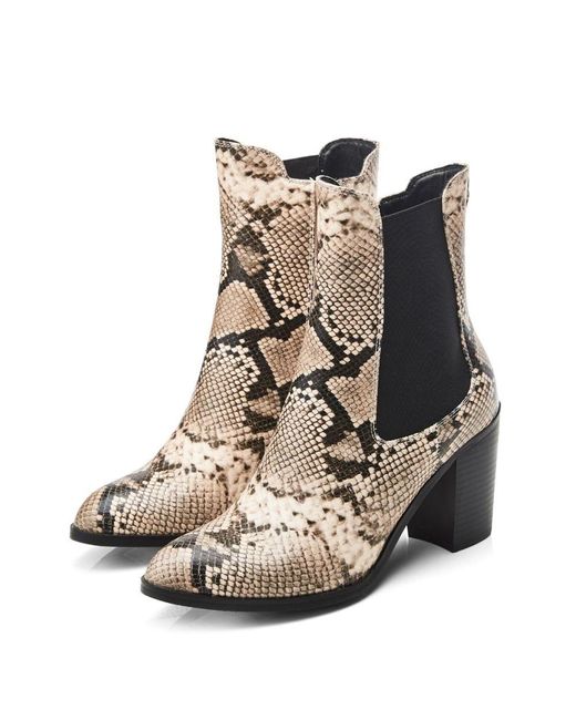 Moda In Pelle Black Briee Snake Print