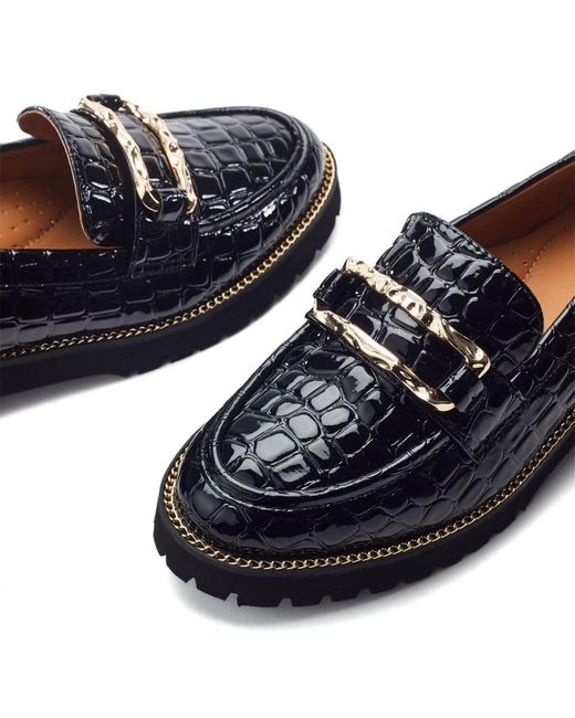 Moda In Pelle Blue Egoma Patent Mocc Croc