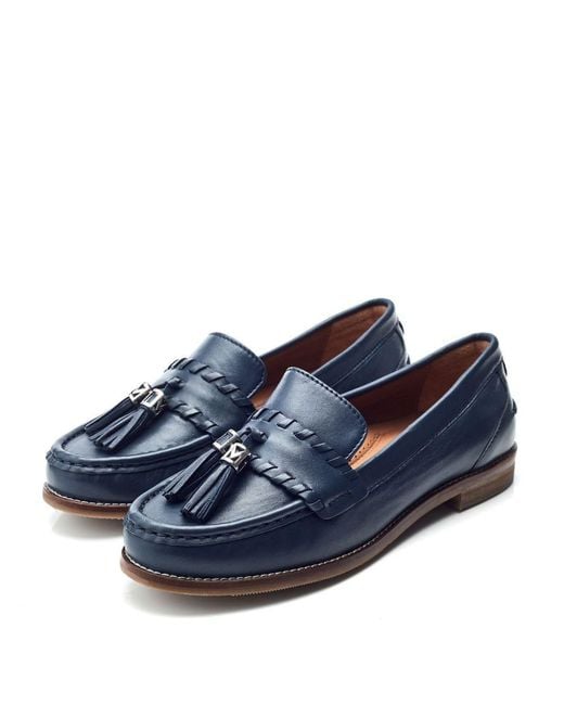 Moda In Pelle Blue Espelette Leather