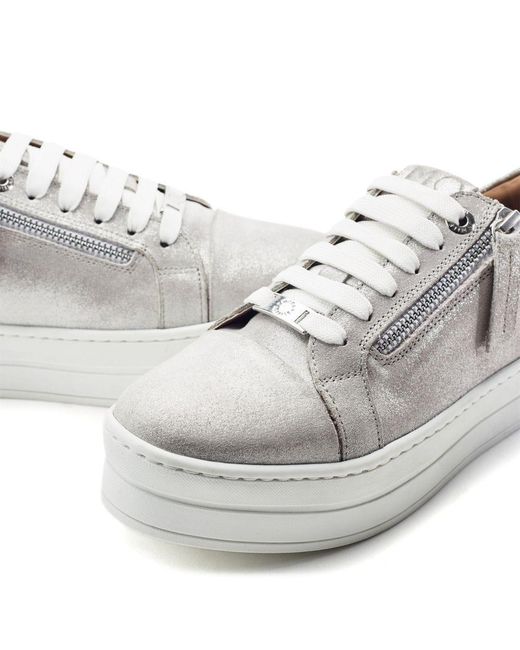 Moda In Pelle Gray Abbee Leather