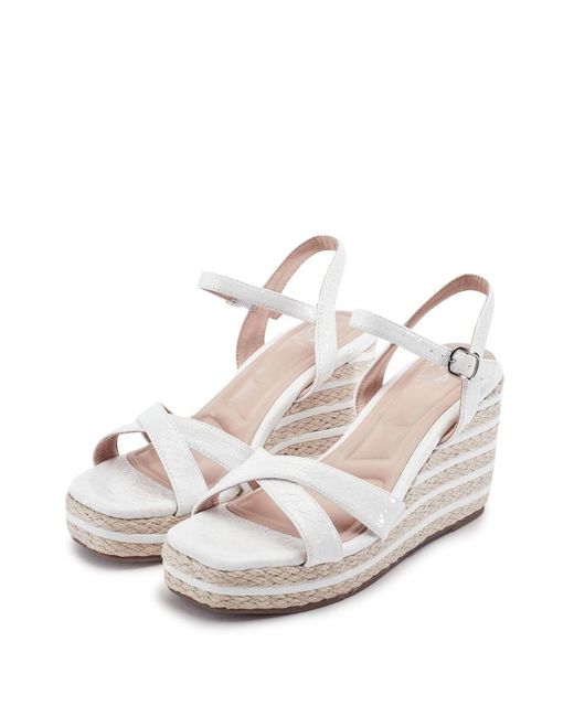 Moda In Pelle White Maylia Snake Print