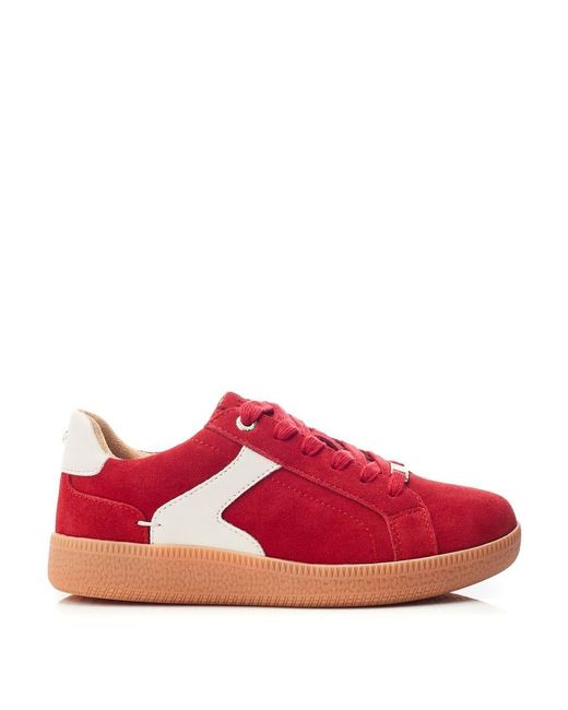 Moda In Pelle Red Allette Suede