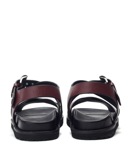Shoon Brown Sh Liner Burgundy Leather