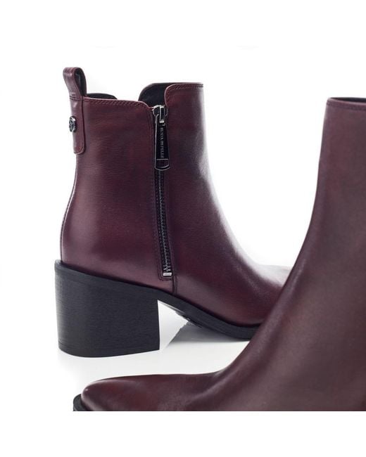 Moda In Pelle Purple Perth Burgundy Leather
