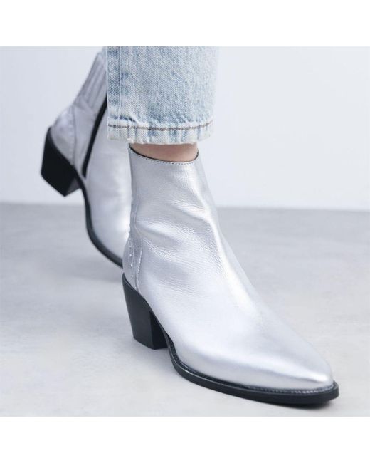 Moda In Pelle Gray Michele Leather