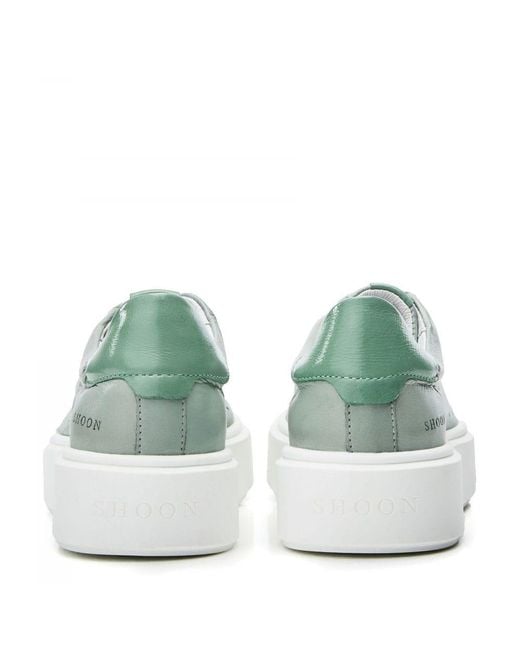 Shoon Green Sh Innie Khaki Leather