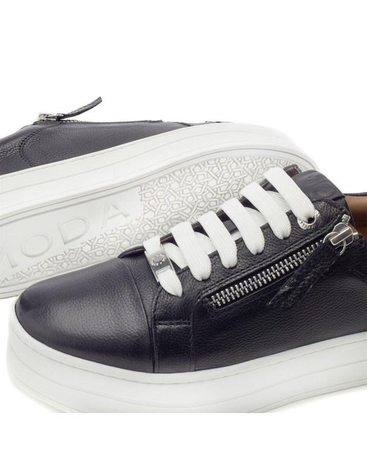 Moda In Pelle Blue Abbee Leather