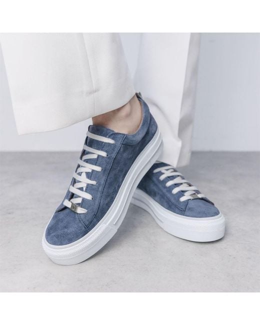 Moda In Pelle Blue Filician Denim Suede