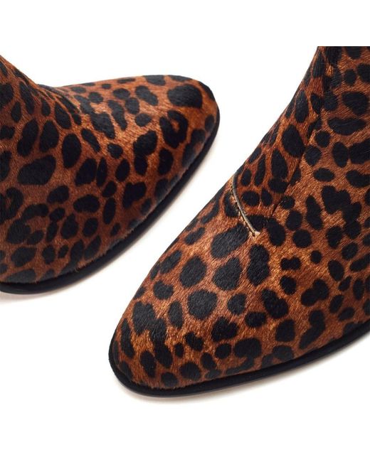 Moda In Pelle Blue Piarra Leopard Print Pony