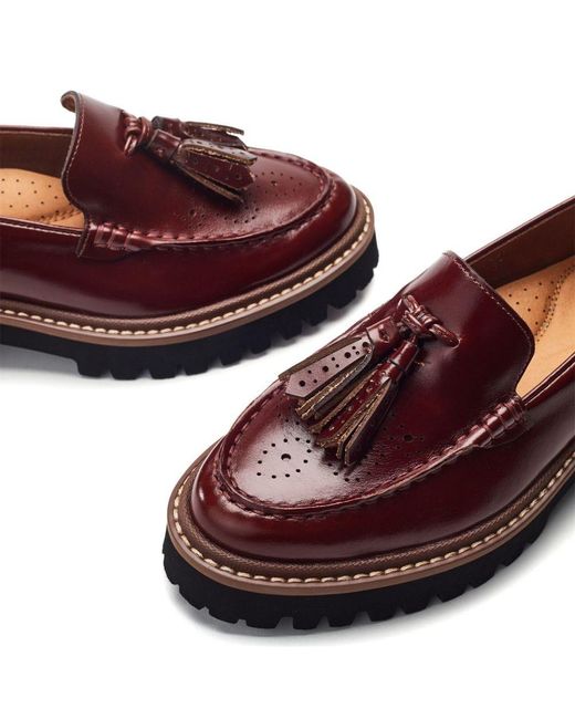 Moda In Pelle Red Emi Leather