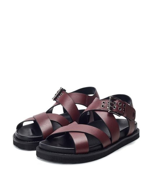 Shoon Brown Sh Liner Burgundy Leather