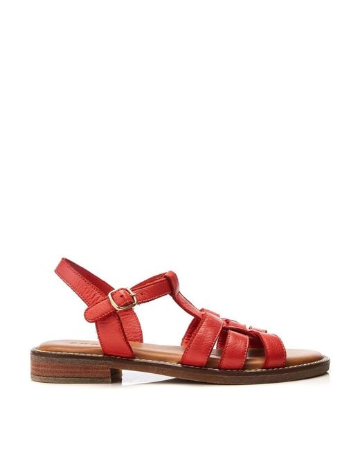 Moda In Pelle Sh Saddle Red Leather