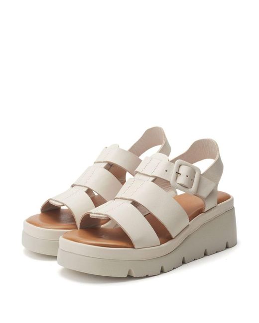 Moda In Pelle White Stathes Off Leather