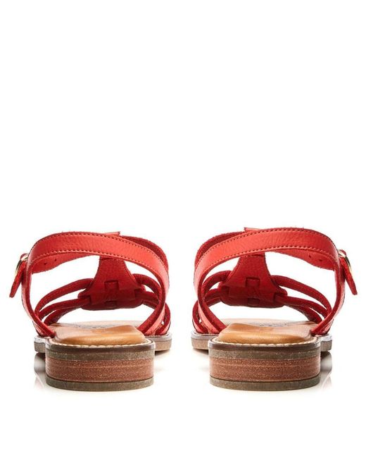 Moda In Pelle Sh Saddle Red Leather