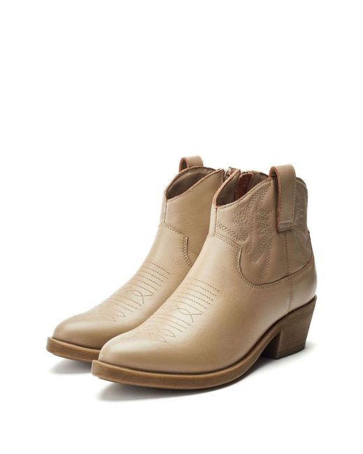 Moda In Pelle Brown Bracknell Cream Leather