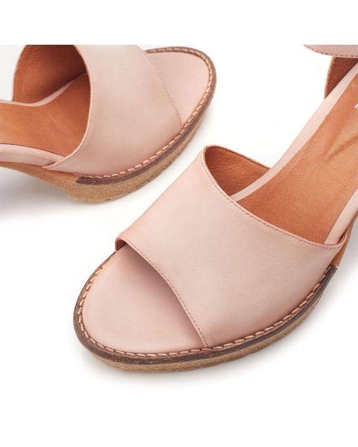 Moda In Pelle Pink Margie Cameo Leather