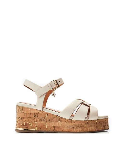 Moda In Pelle Brown Poppiee Off White Leather