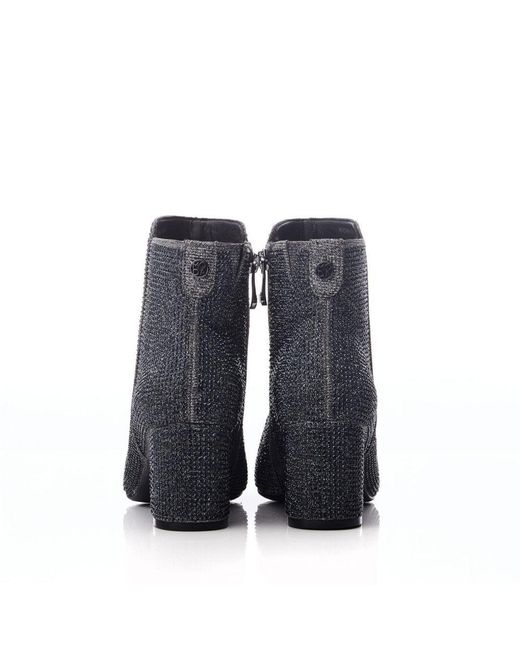 Moda In Pelle Blue Xiomara Pewter Textile