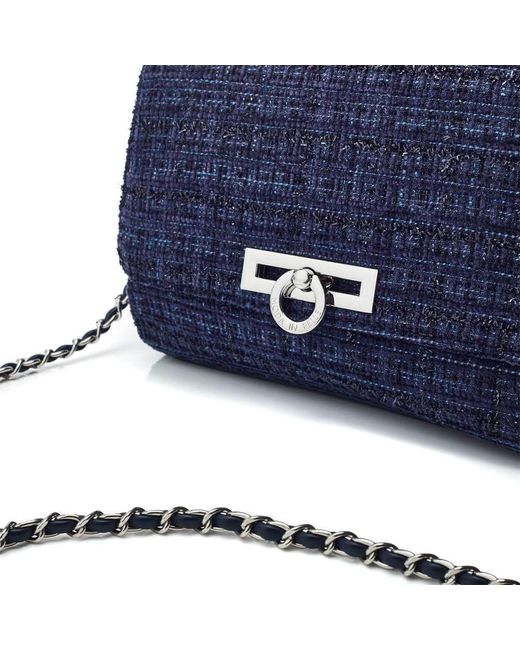 Moda In Pelle Blue Cheryl Bag Navy Textile