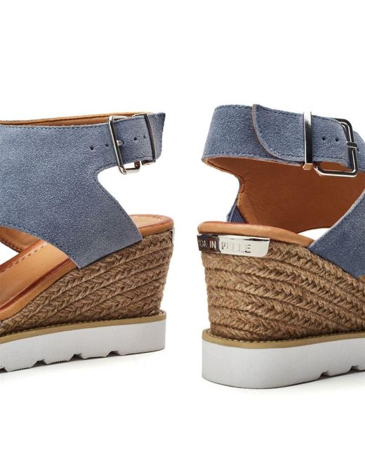 Moda In Pelle Blue Mapel Light Suede