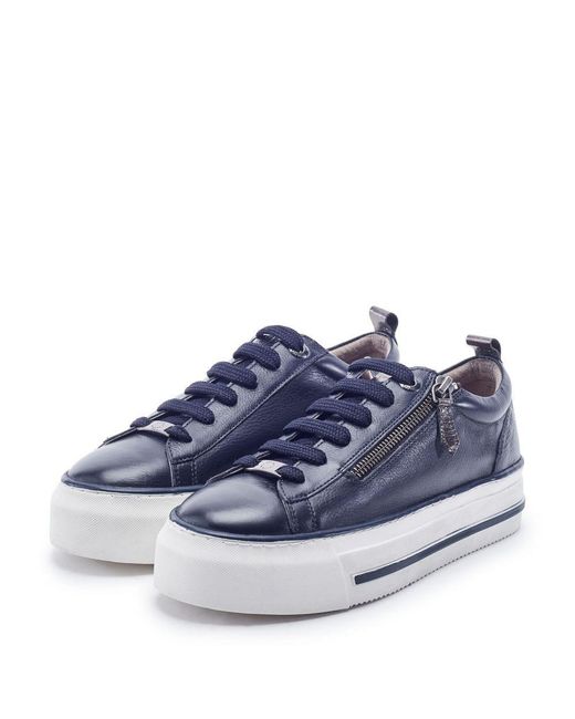 Moda In Pelle Blue Flissie Leather