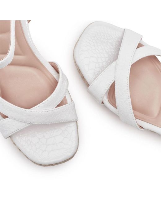 Moda In Pelle White Maylia Snake Print