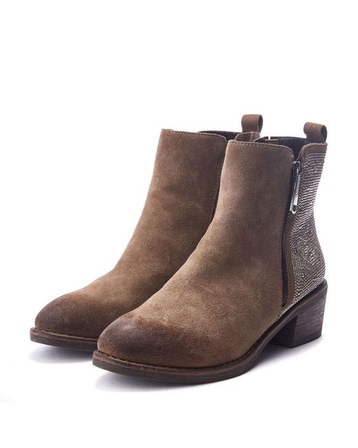 Moda In Pelle Brown Oriane Dark Suede