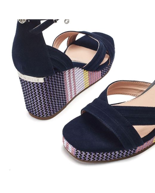 Moda In Pelle Blue May Suede