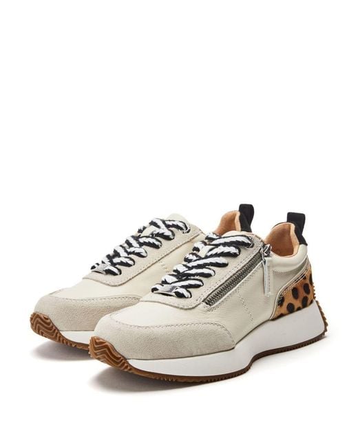 Moda In Pelle White Delphinea Leopard Leather