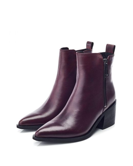 Moda In Pelle Purple Perth Burgundy Leather