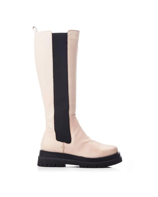 Shoon Blue Sh Idoma Cream Leather