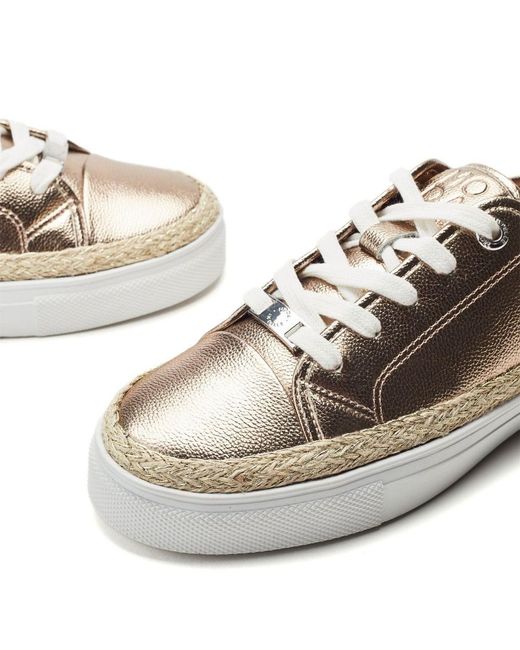 Moda In Pelle Metallic Birch Champagne Leather
