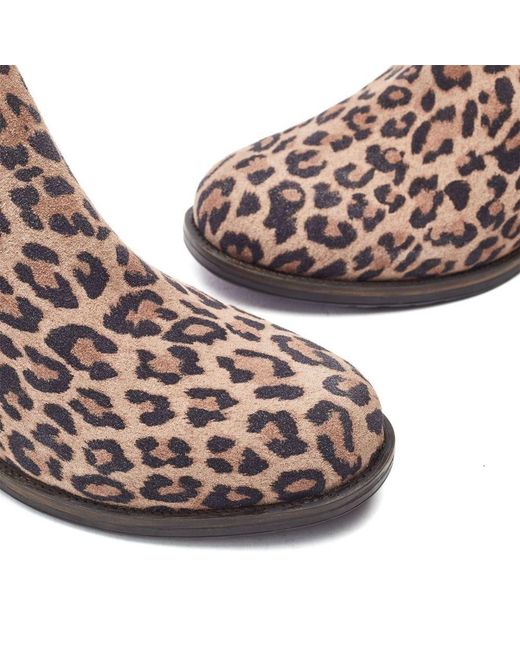 Moda In Pelle Brown Opulent Leopard Suede