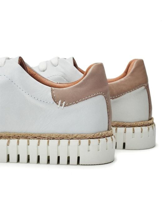 Shoon White Sh Indent Leather
