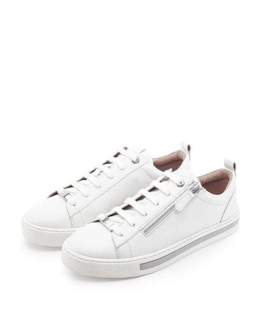 Moda In Pelle White Federika Leather
