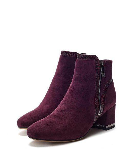 Moda In Pelle Purple Pesar Burgundy Alcantara