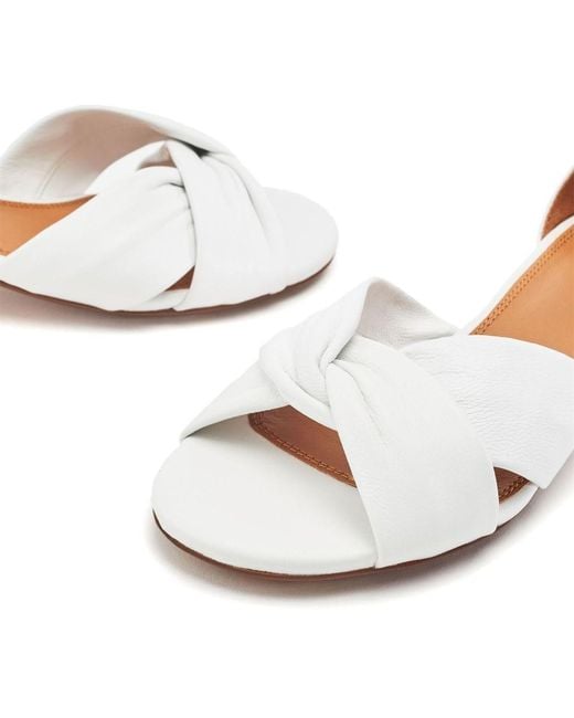 Moda In Pelle White Macadamia Leather