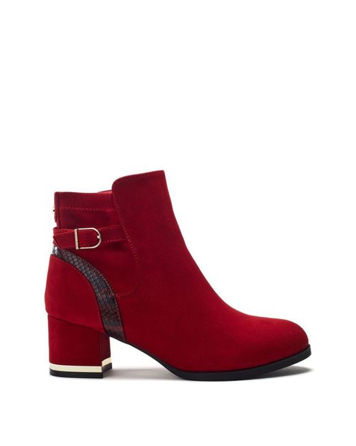 Moda In Pelle Red Peyari Dark Alcantara