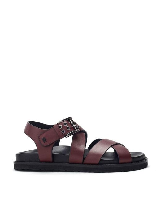 Shoon Brown Sh Liner Burgundy Leather