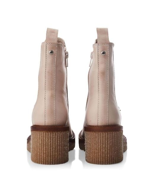 Moda In Pelle Brown Audyn Cream Leather
