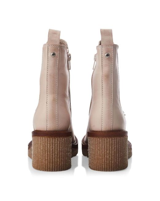 Moda In Pelle Brown Audyn Cream Leather