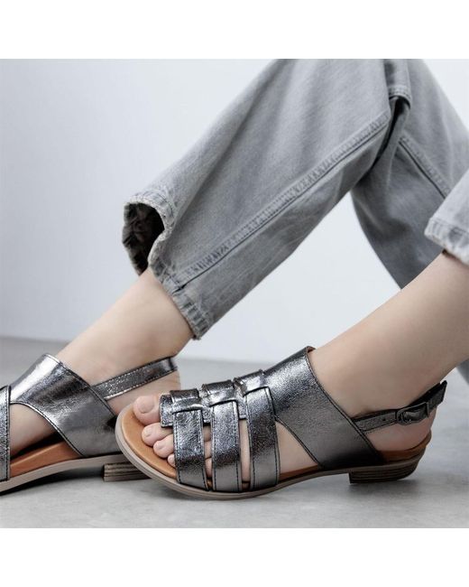 Shoon Brown Sh Mere Pewter Leather