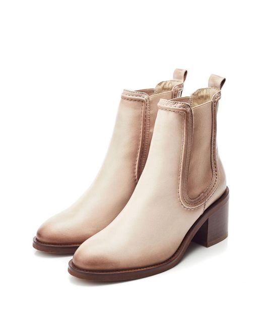 Moda In Pelle Brown Omally Cream Leather